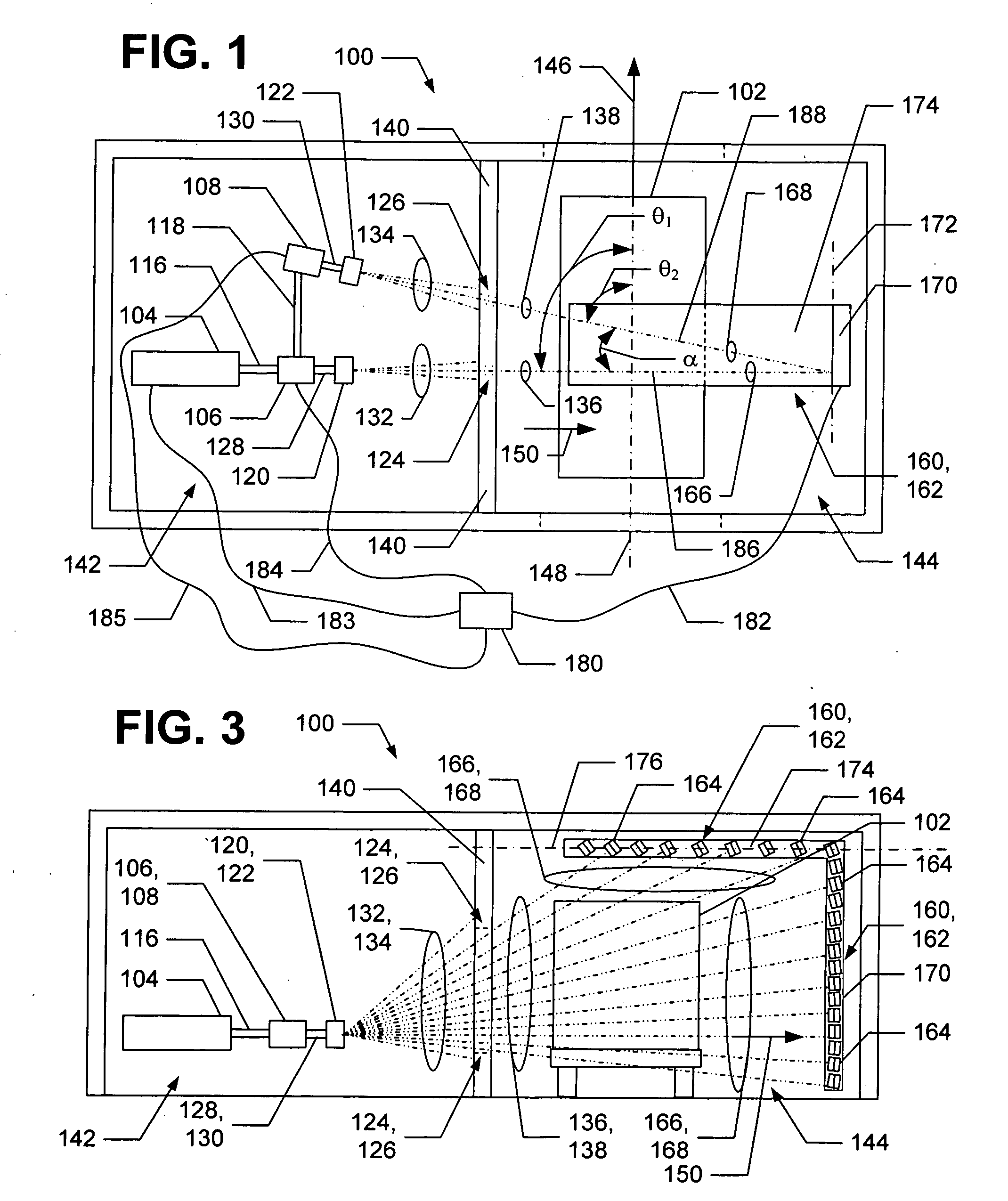 Angled-beam detection system for container inspection
