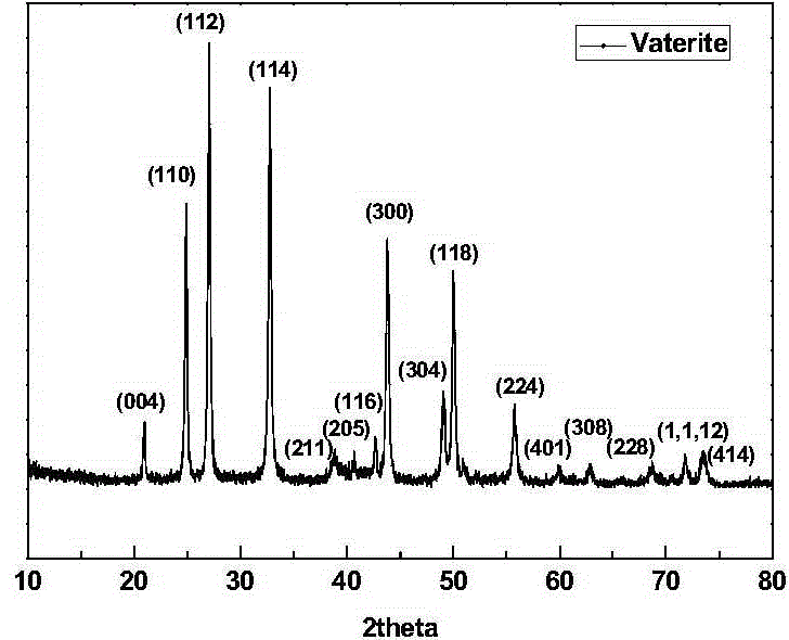 Method for preparing high-purity metastable vaterite calcium carbonate from gypsum