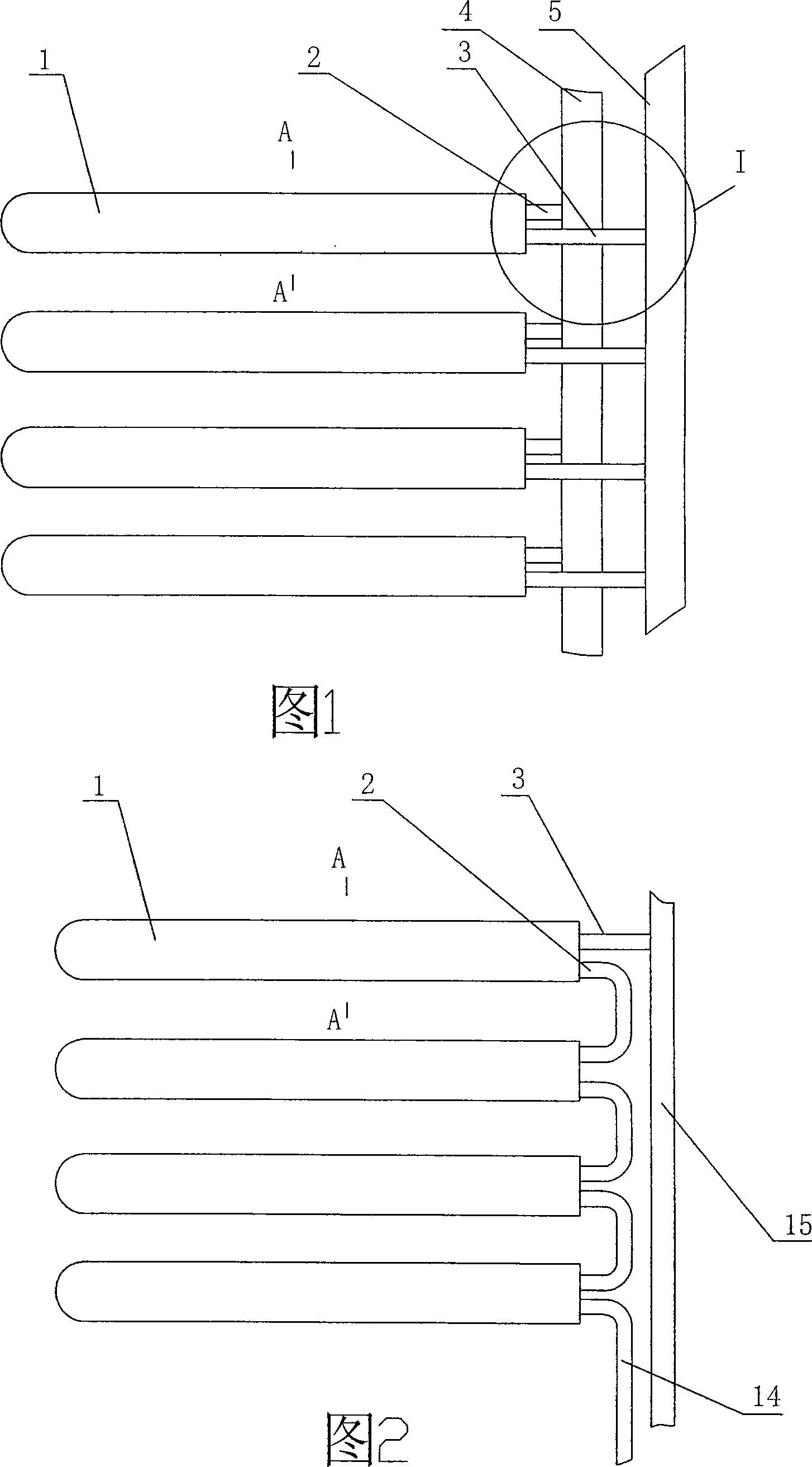 Glass vacuum metal pipe type solar heat-collector