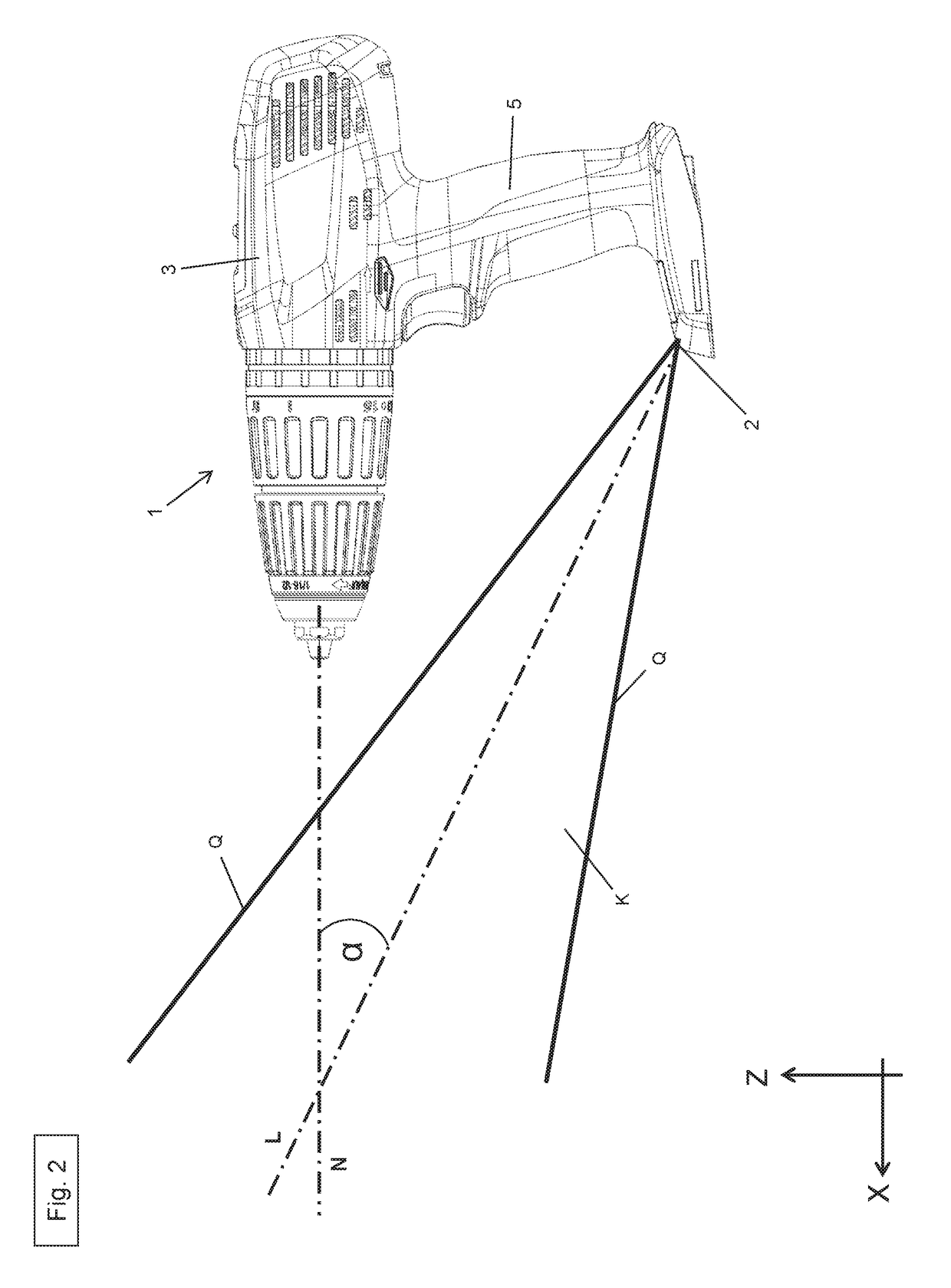 Projected scale for depth measurement