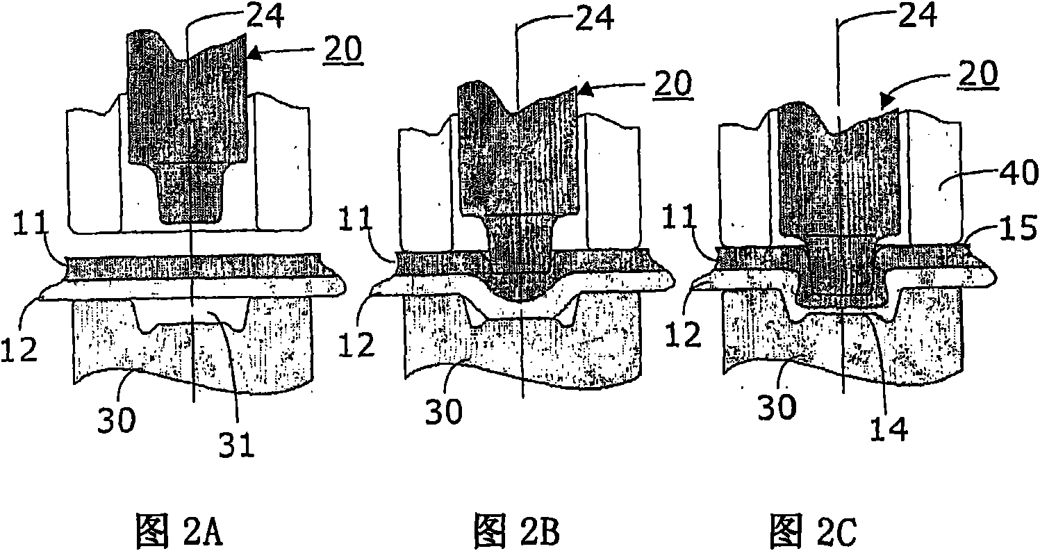 Method and tool for clinching thick sheet metal, and use of the tool