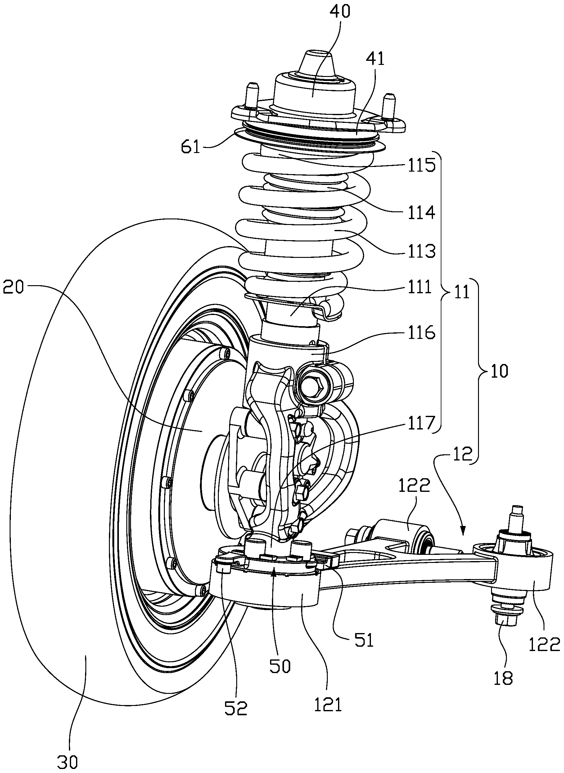 Automobile wheel tread adjusting device