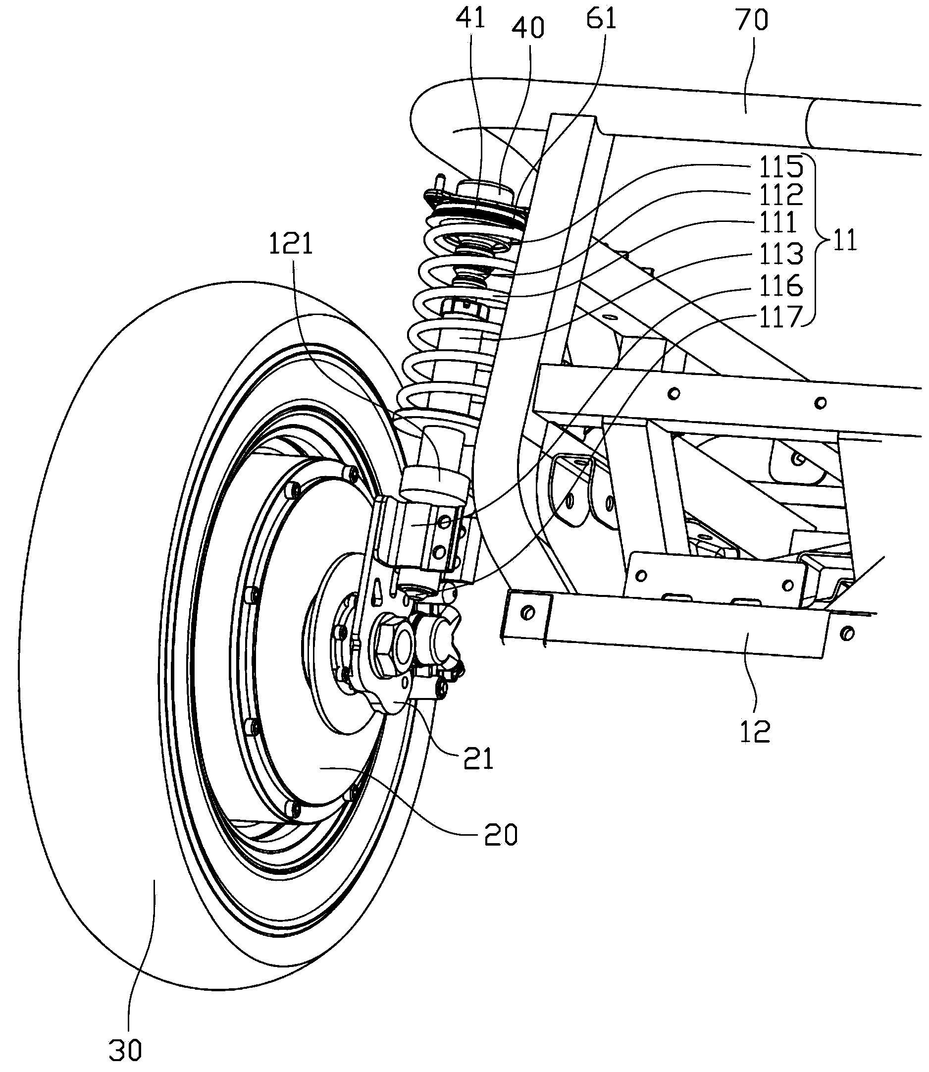 Automobile wheel tread adjusting device