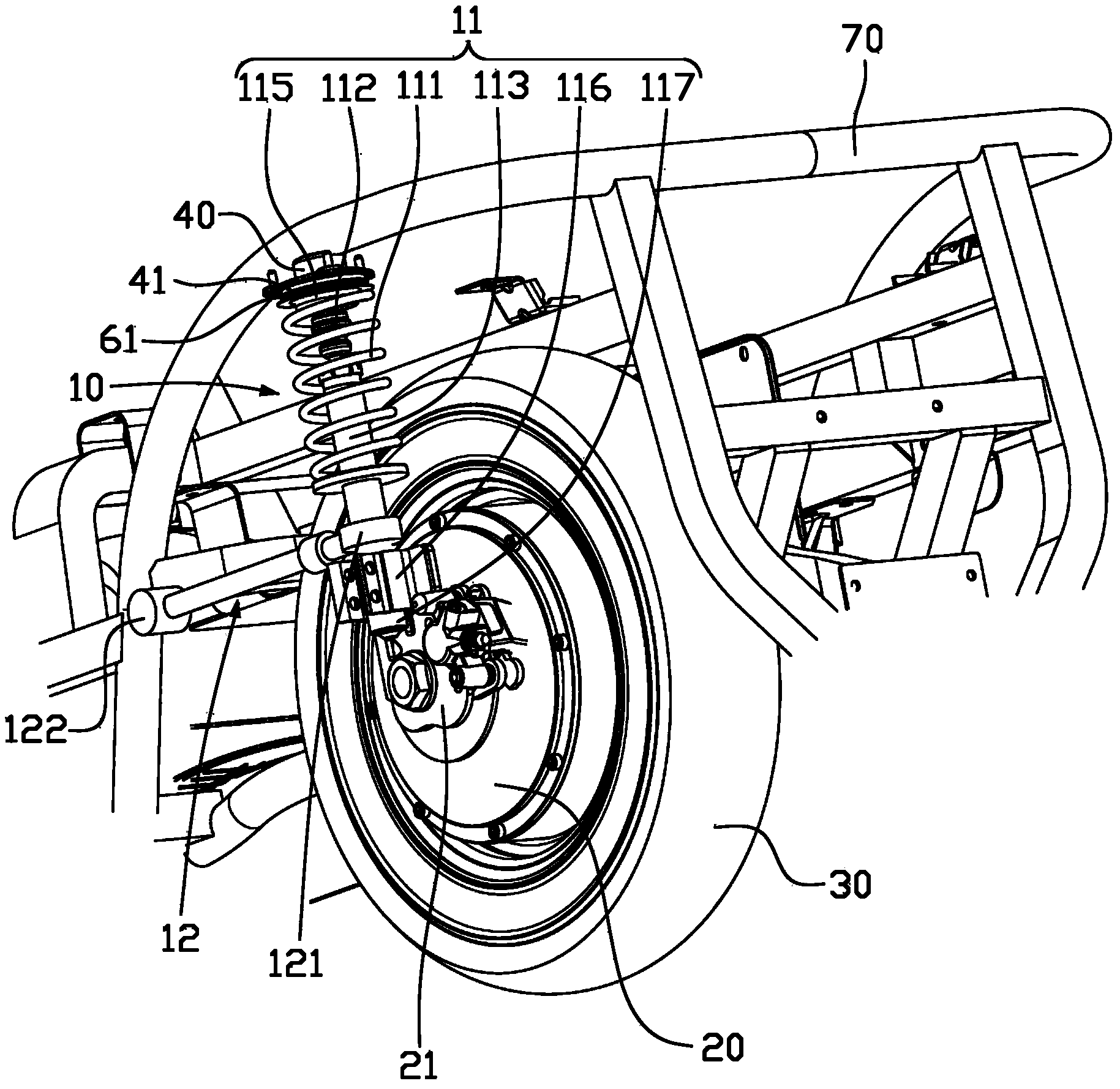Automobile wheel tread adjusting device