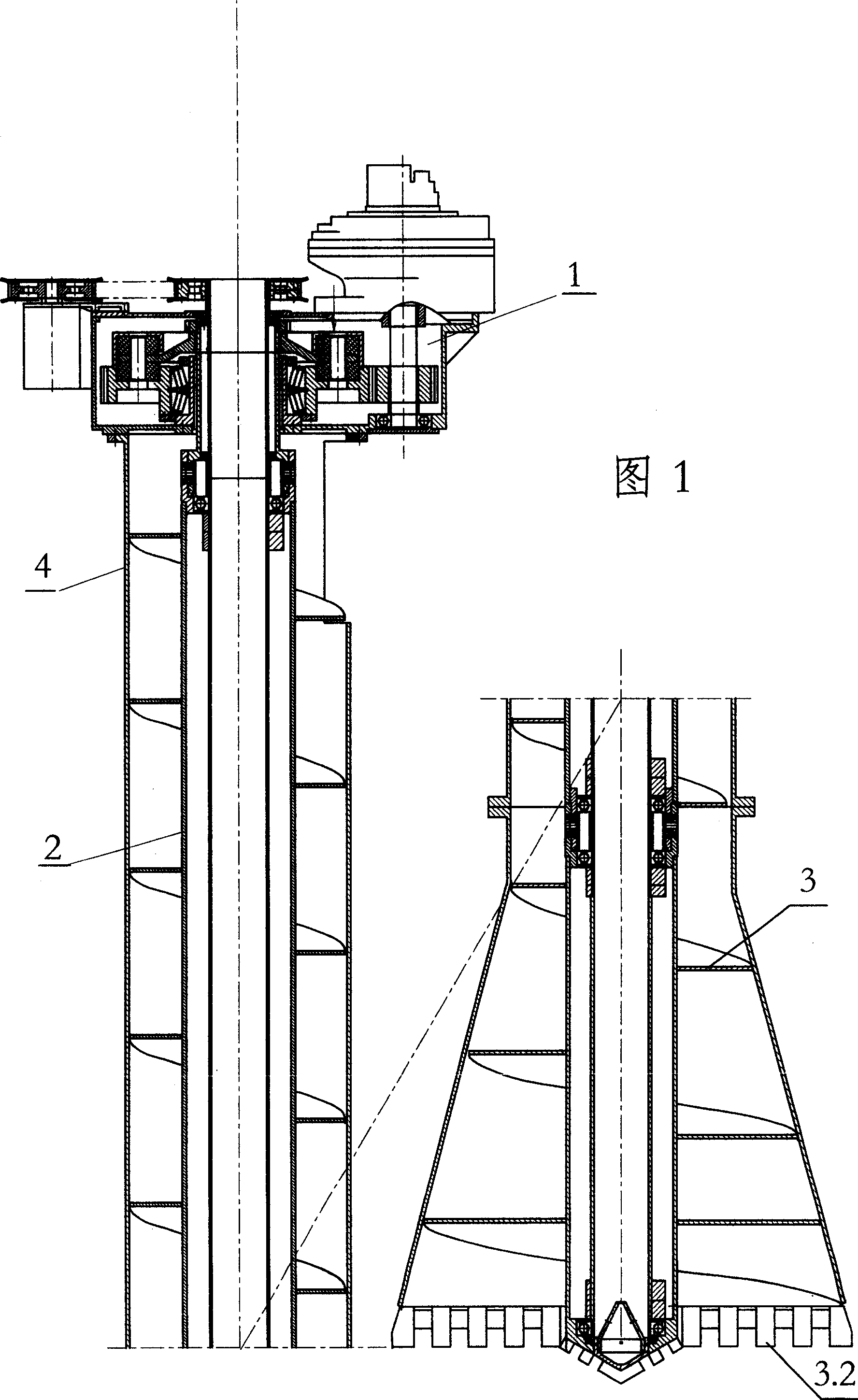 Oscillatory auger hole and dredging device