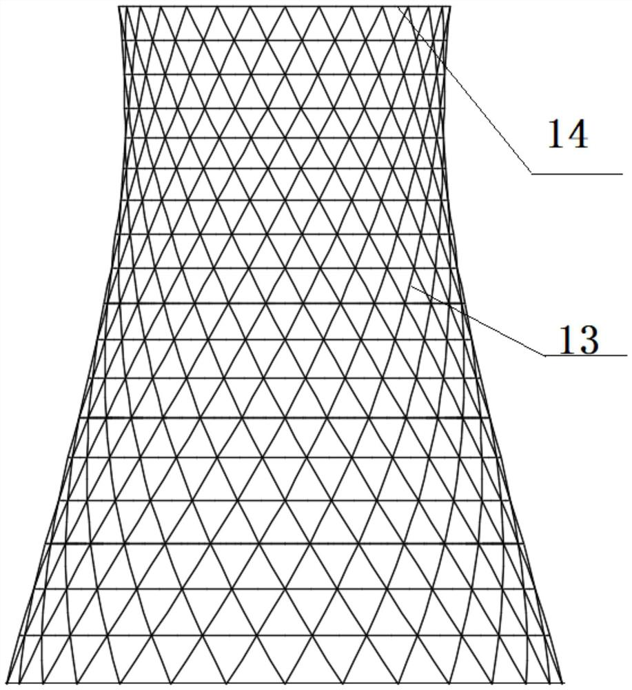 Membrane material-sealed cooling tower