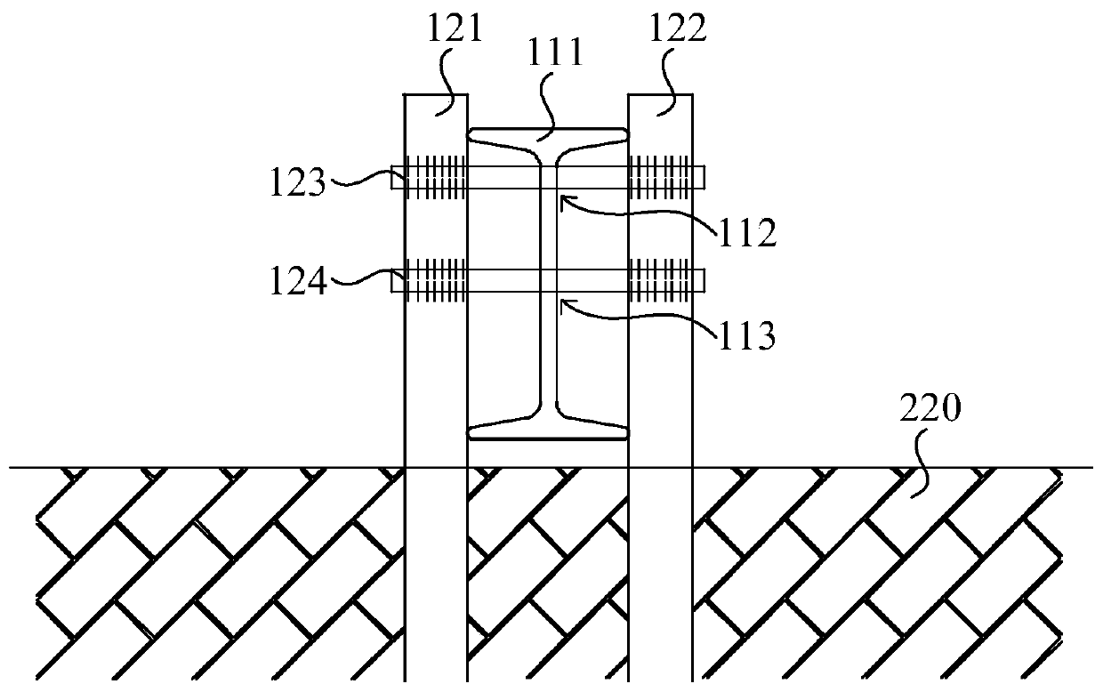 Tunnel support structure and tunnel support construction method