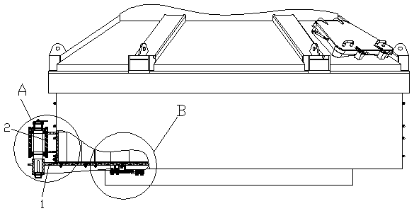 Discharging door of vertical shaft stirrer