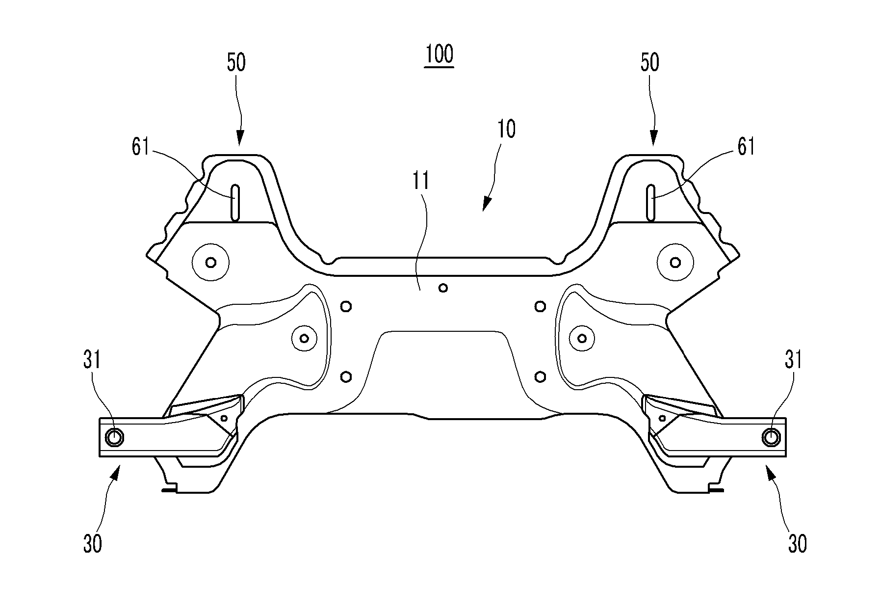 Sub-frame mount for suspension