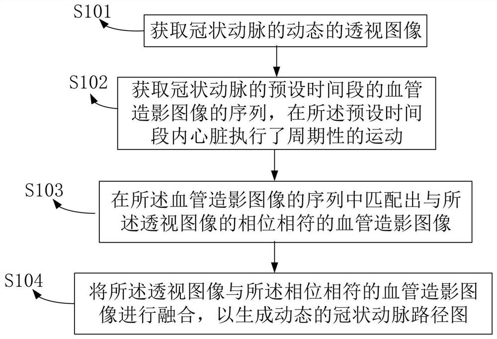 Coronary artery path diagram generation method and device, and readable storage medium