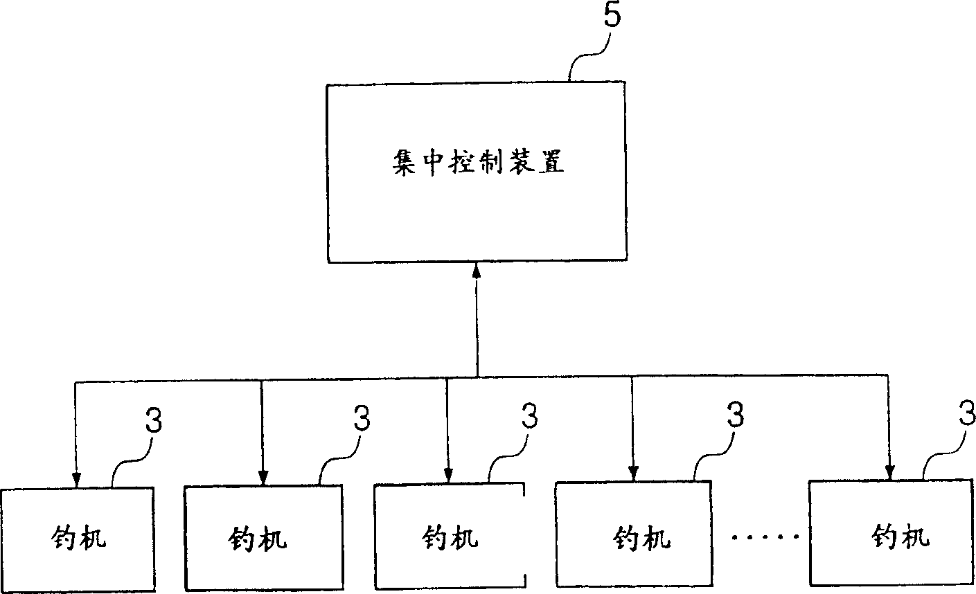 Control device for sepia-fishing device