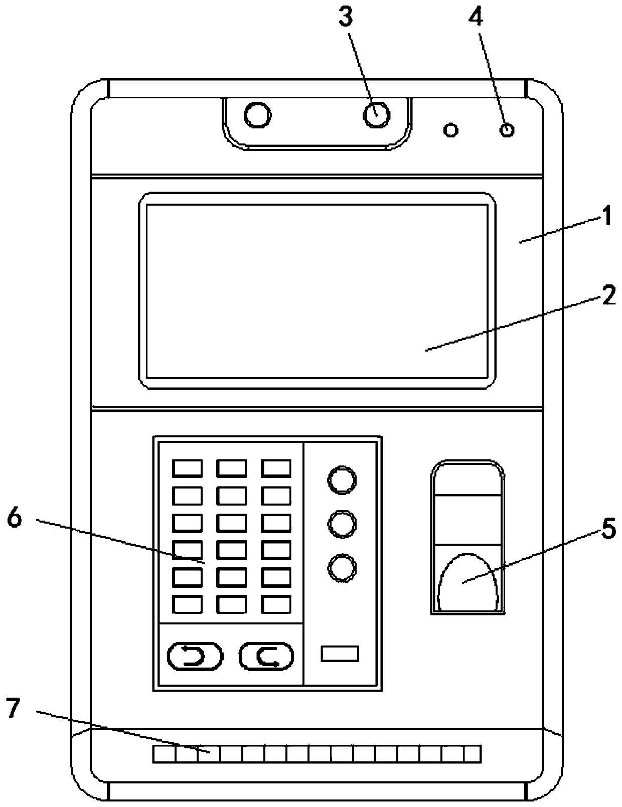 Face recognition terminal for school attendance with good stability