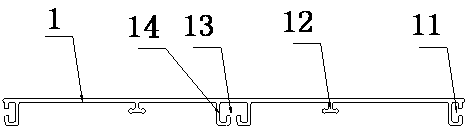 Connection clapboard of combined PVC (Poly Vinyl Chloride) building template and manufacture method thereof