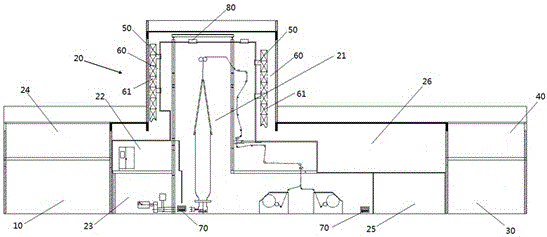 A cleaning system applied to film blowing process and its implementation method