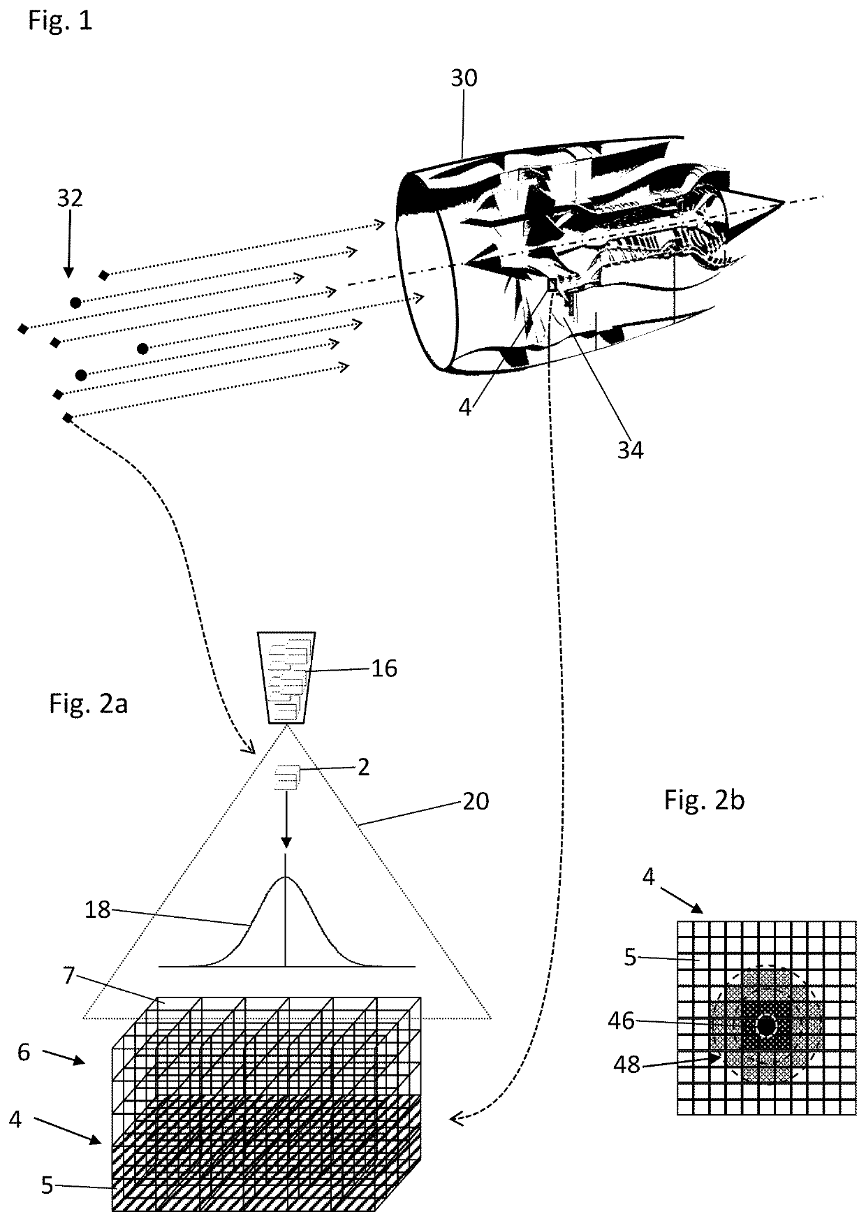 Method for simulating the incidence of particles or radiation on an object, computer program therefor, computer system for executing the computer program, and use of a computer