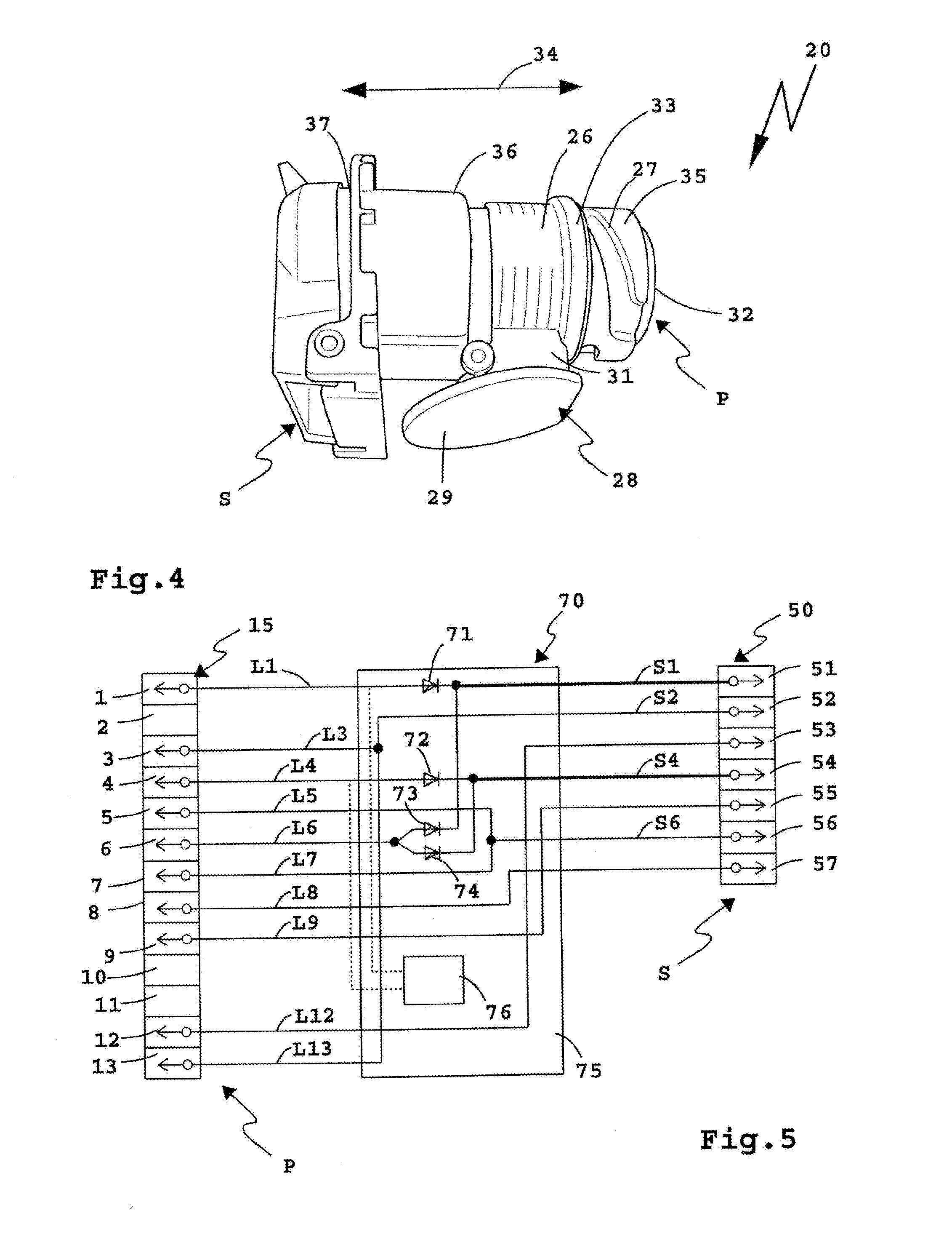 Adapter for a Socket of a Trailer Coupling