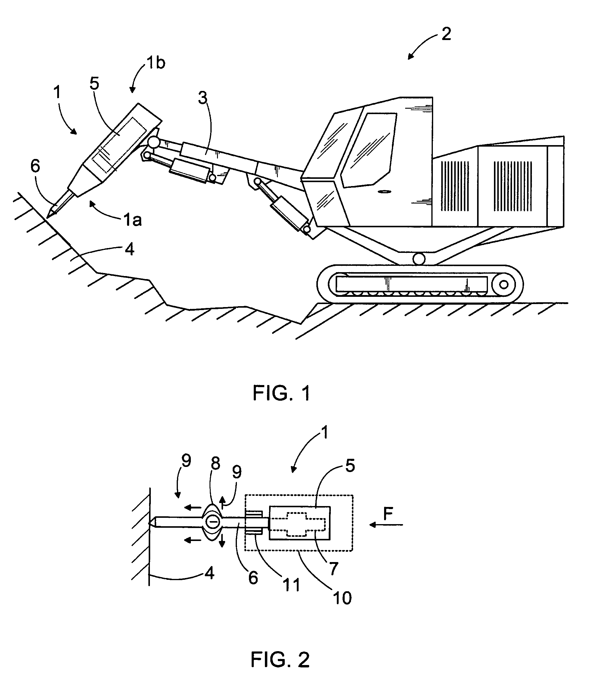 Bearing of a breaking device tool