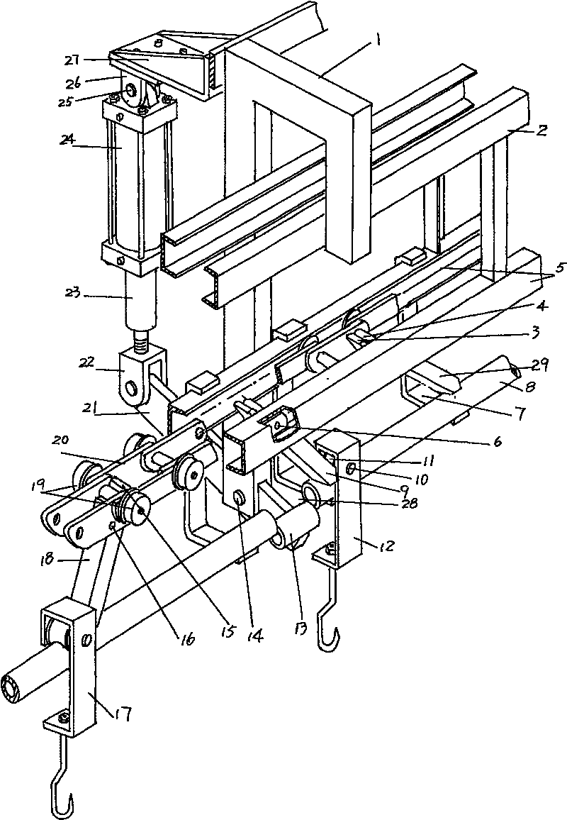 Livestock ketone body secondary supporting leg device