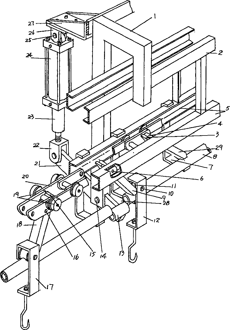 Livestock ketone body secondary supporting leg device