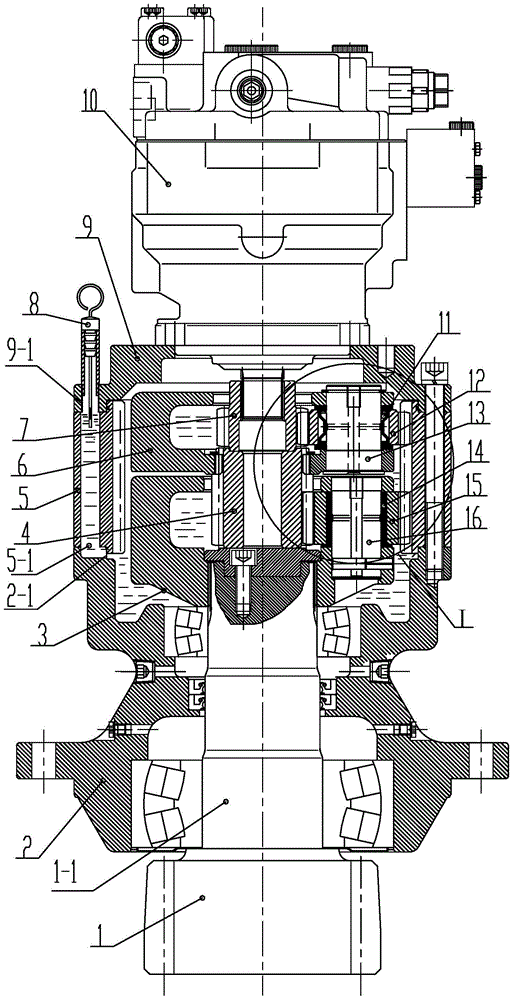 Slew reducer for excavator