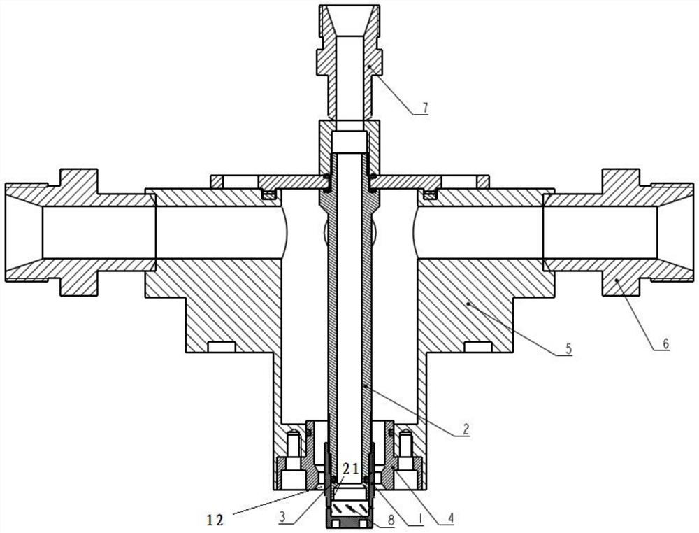 Head structure of a chute pintle injector