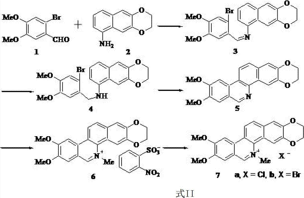 2,3-dioxyethyl-5-methyl-8,9-dimethoxy benzophenanthridine derivative, and preparation method and application thereof