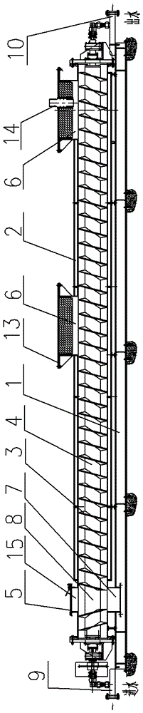 Spiral ash discharging machine