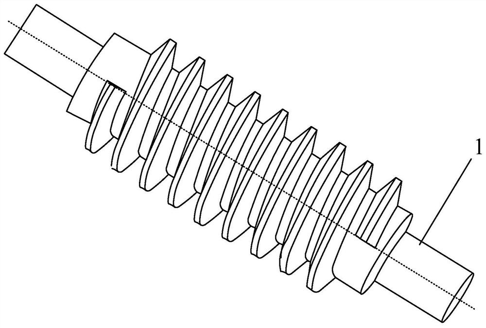 Backlash-adjustable worm helical gear transmission