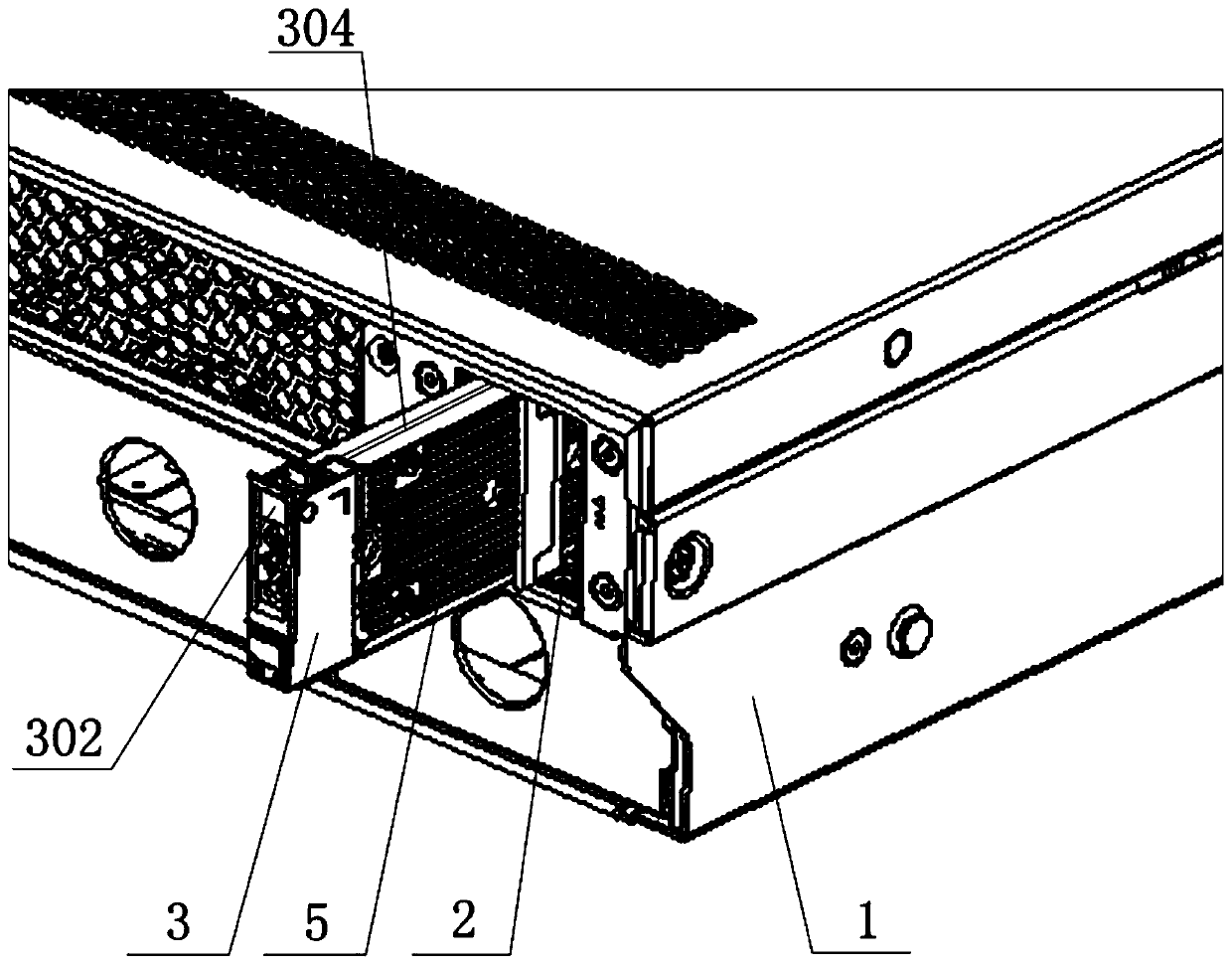 Server and hard disk quick disassembly and assembly heat dissipation composite module thereof