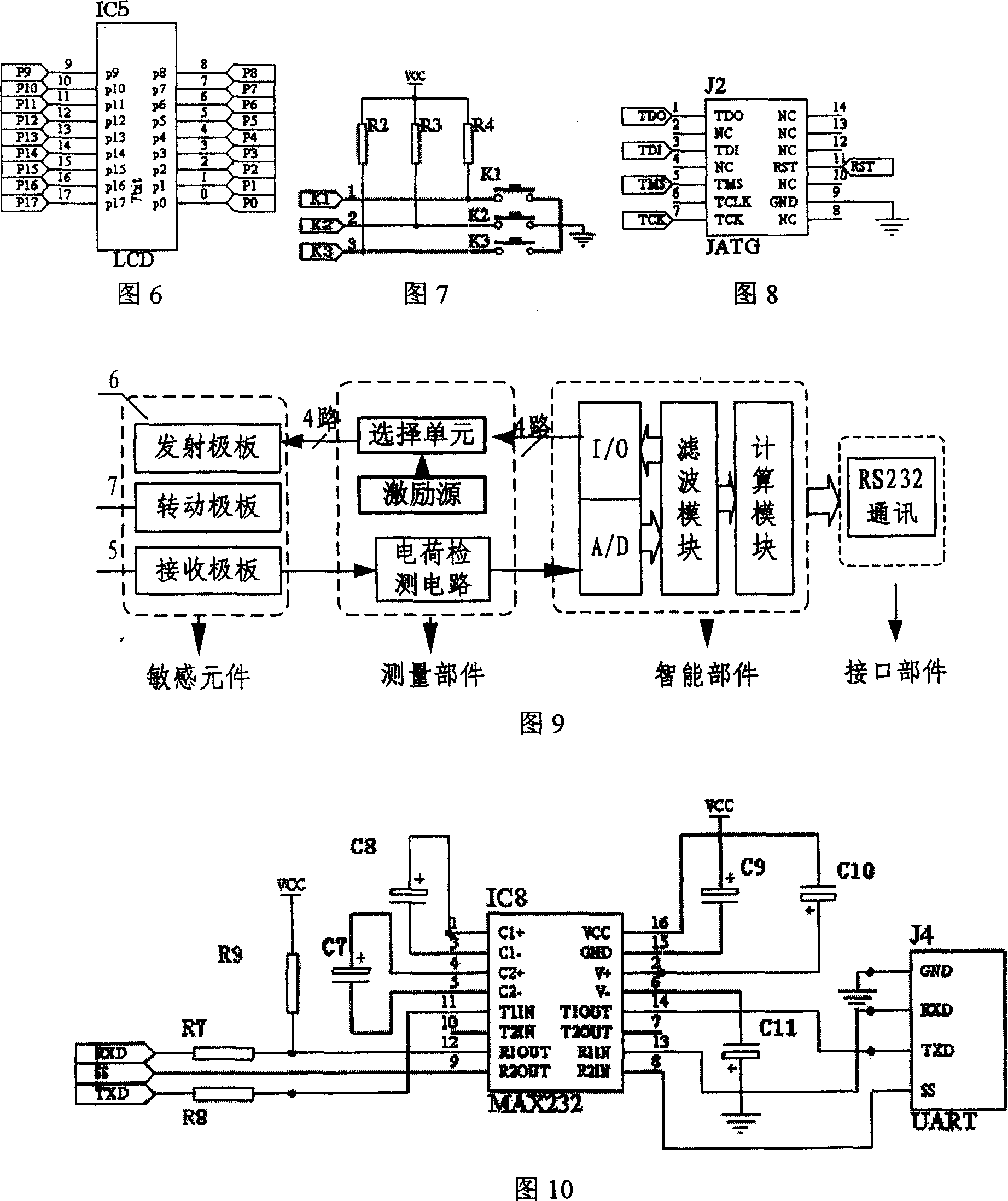 Digit capacitance type interactive programmable angular displacement sensor in output mode