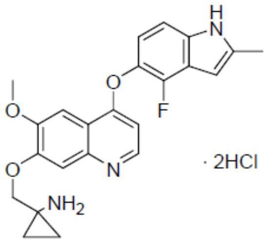 Quinoline compound for combined treatment of chondrosarcoma