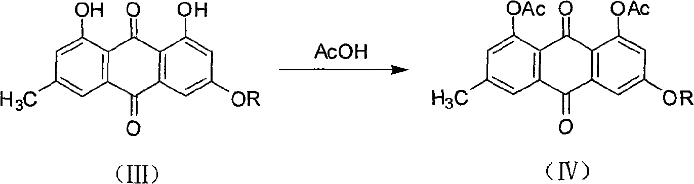 3-alkoxyl-6-carboxyl rhein or officinal salt thereof and preparation method and application thereof