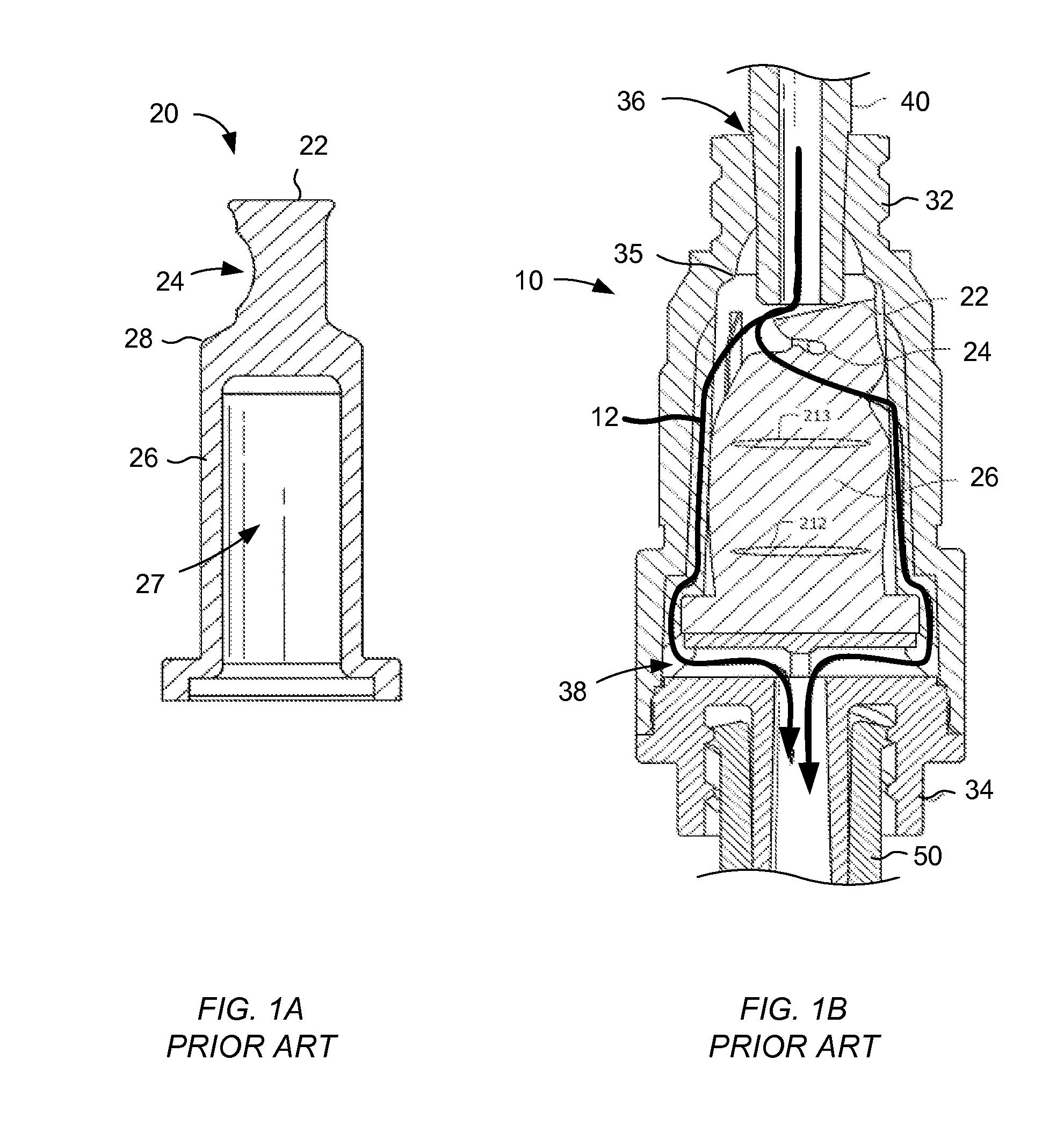 Needleless connector with a tortuous fluid flow path