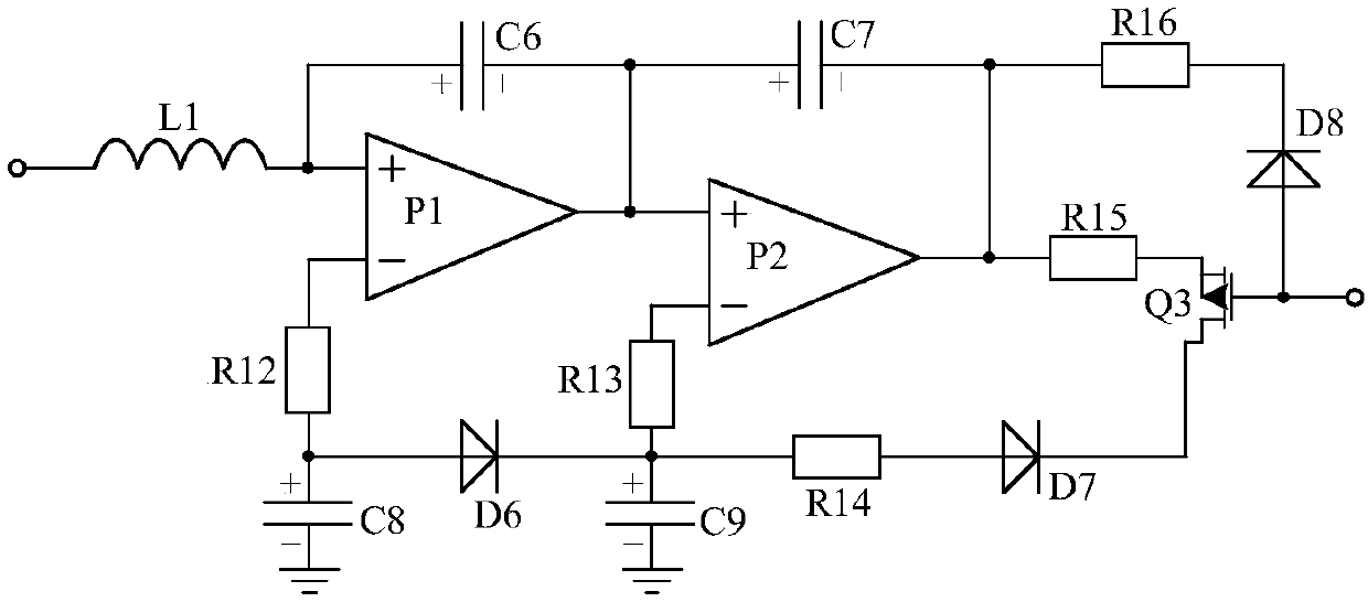 Filtering amplification-type overvoltage protection circuit-based LED dimming driving system
