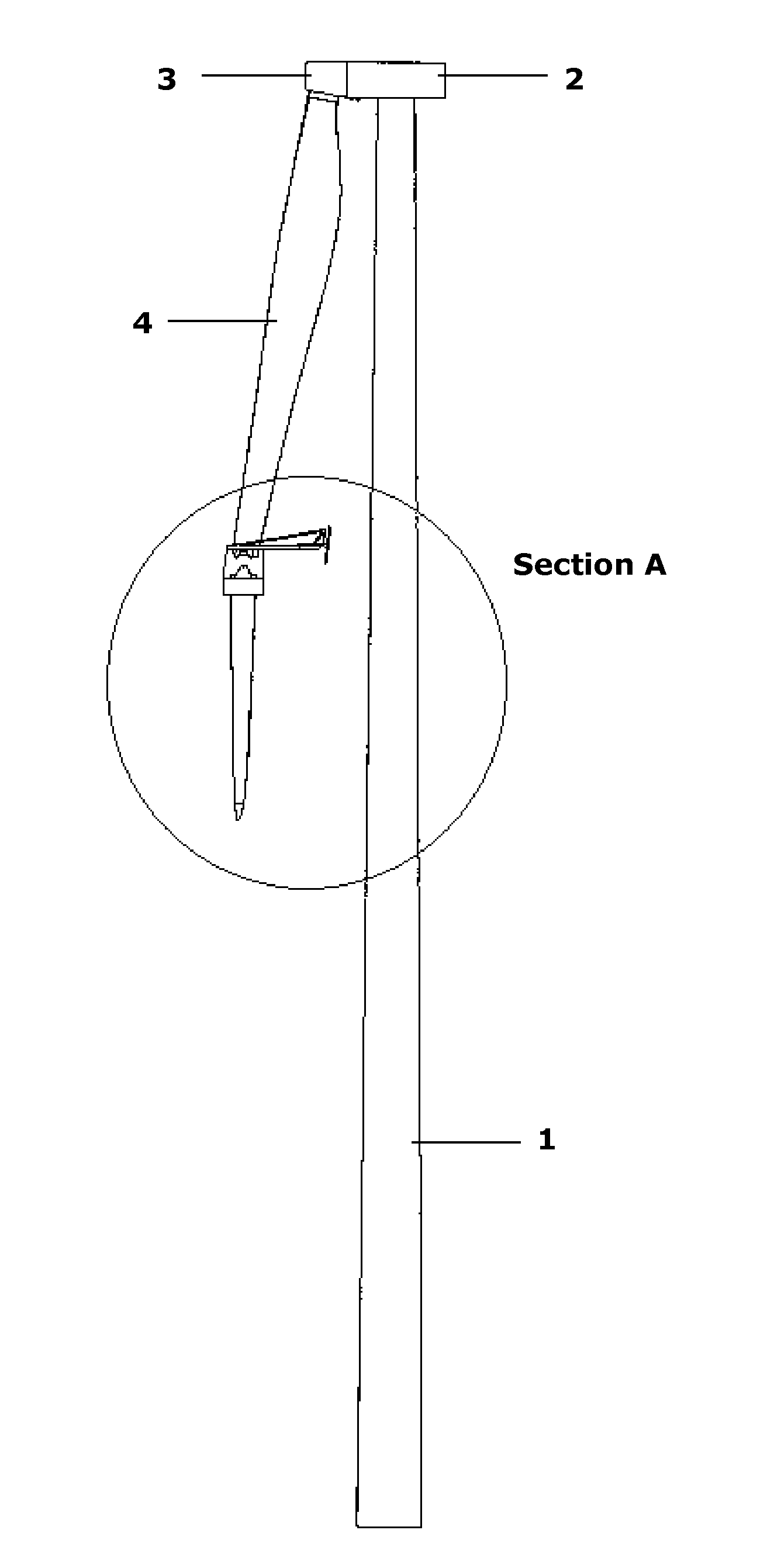 Lifting device for connecting two rotor blade segments of a wind turbine