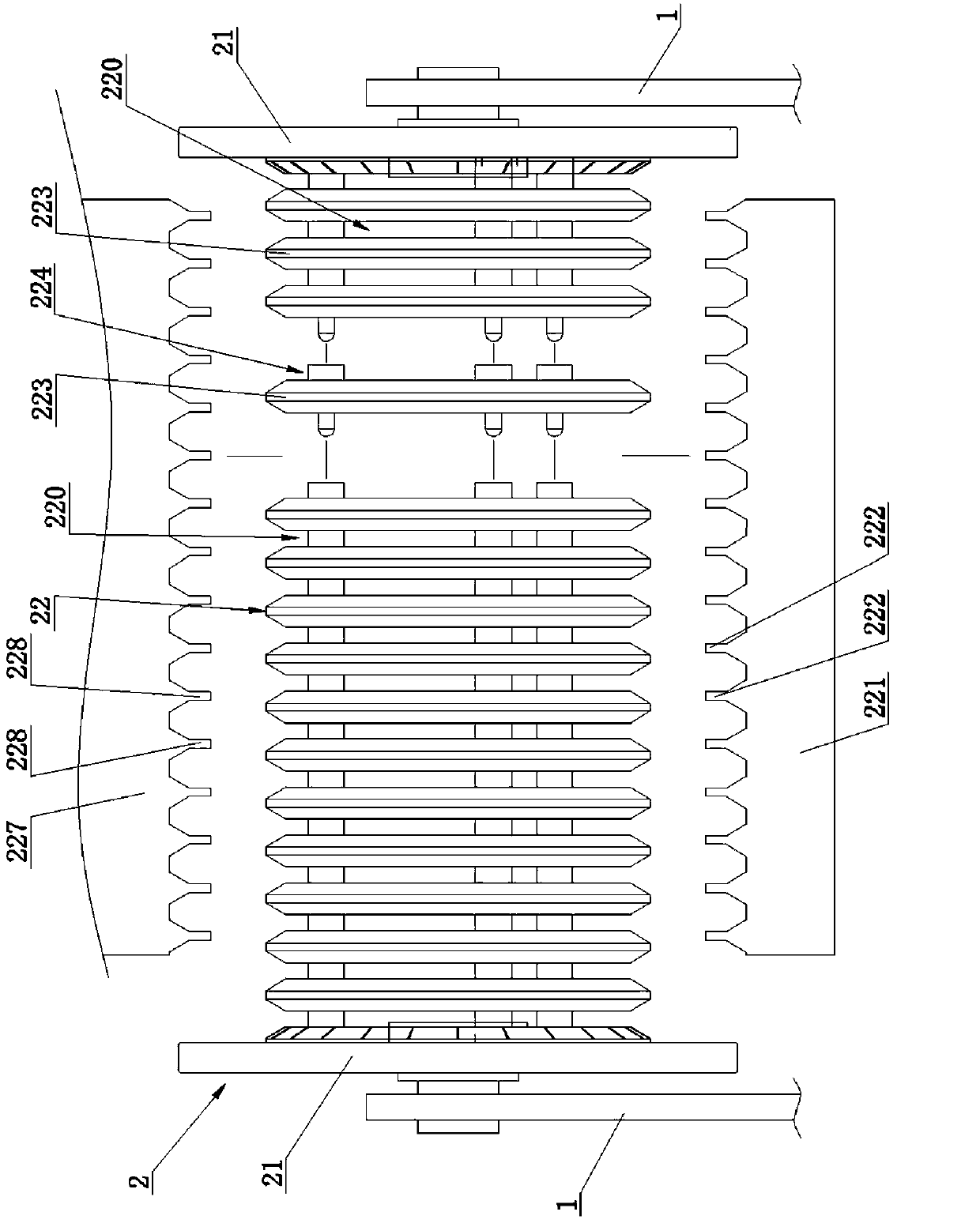 Non-block tea-leaf dust sieving device