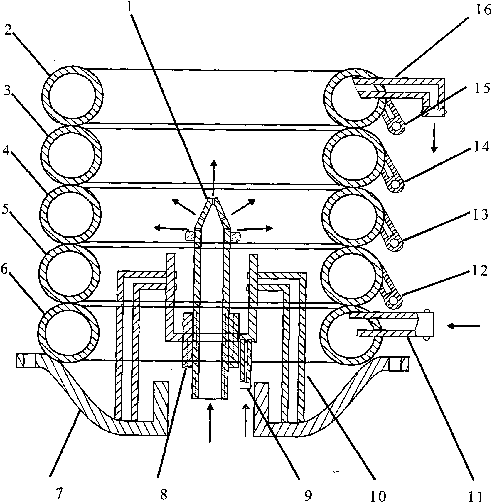 Ring-shaped gasification liquid fuel high-heat energy saving burner