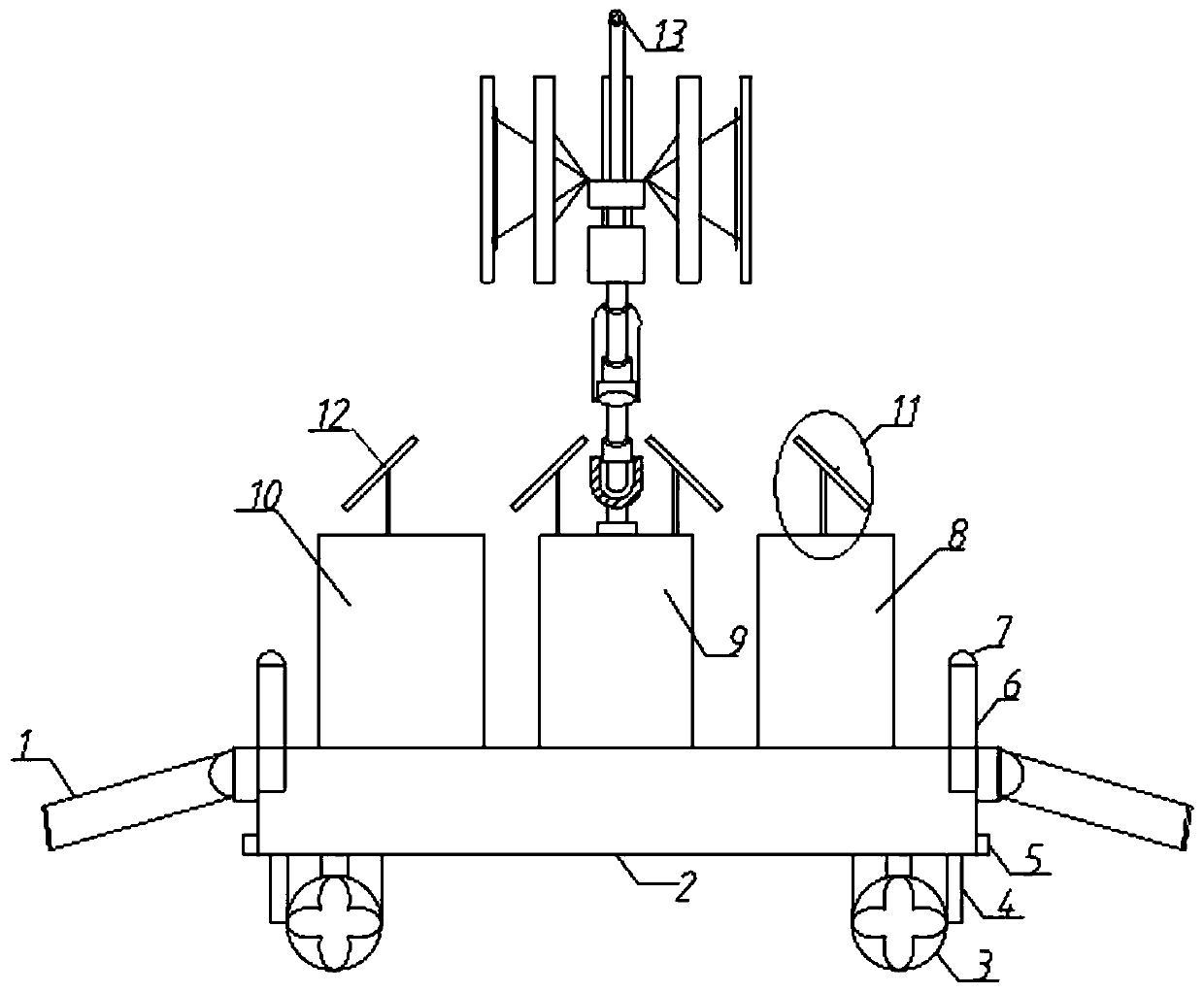 A self-sufficient marine garbage disposal platform