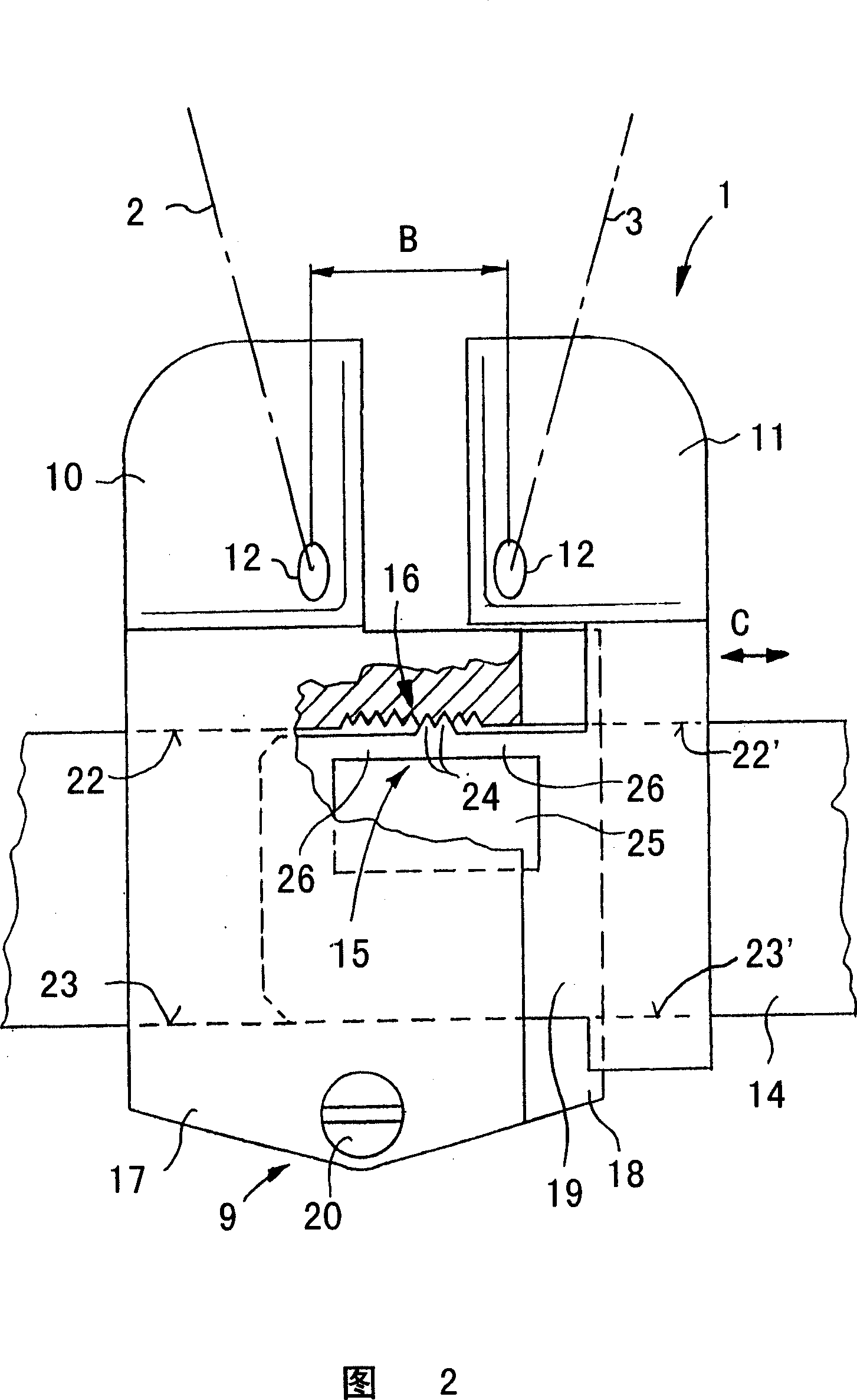 Dual-roving yarn guide for drafting device of weaving machine