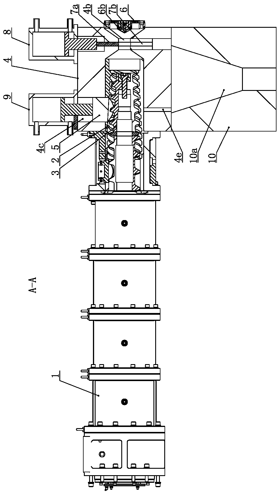 Extruder with adjustable product bulk density