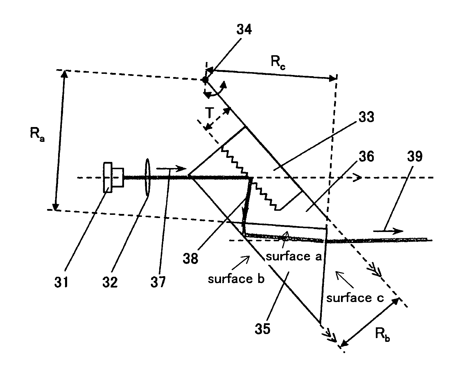 Littrow external oscillator semiconductor laser optical axis deviation correction method and device