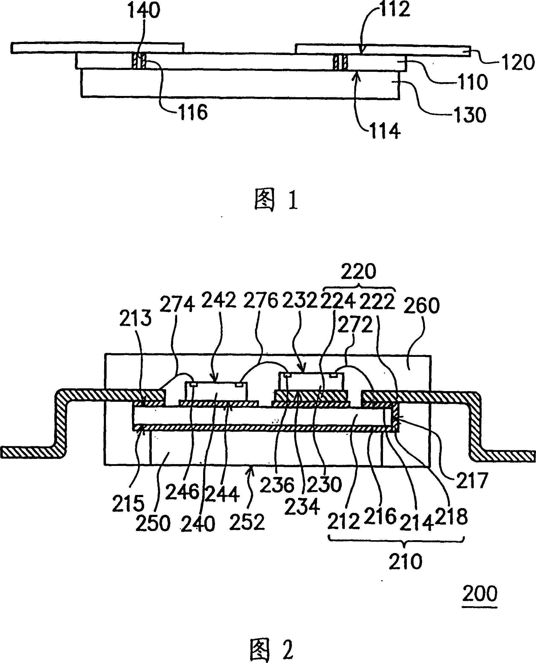Wafer package structure and its base plate