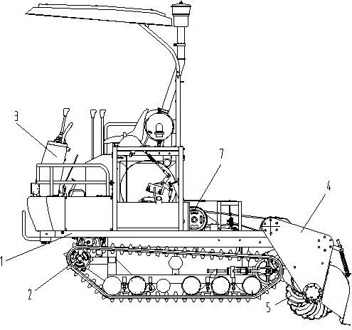Bilateral-rotation crawler-type protective combined tillage machine