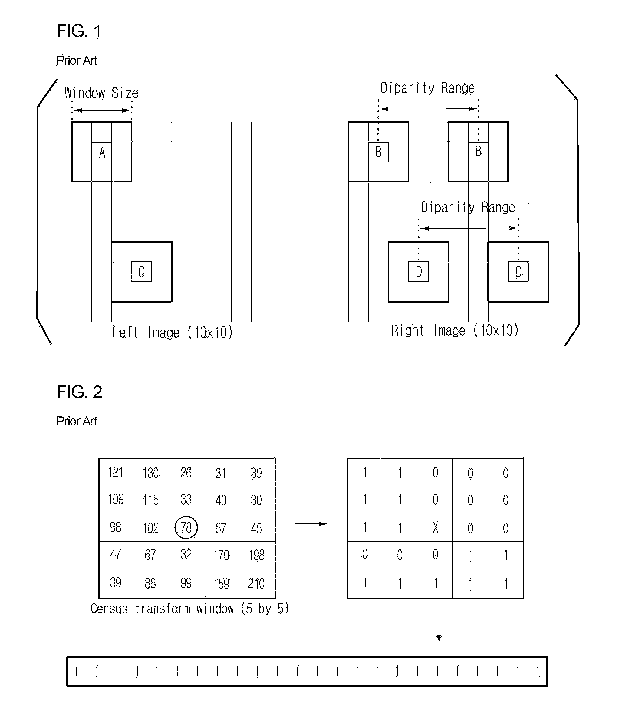 Disparity computation method through stereo matching based on census transform with adaptive support weight and system thereof