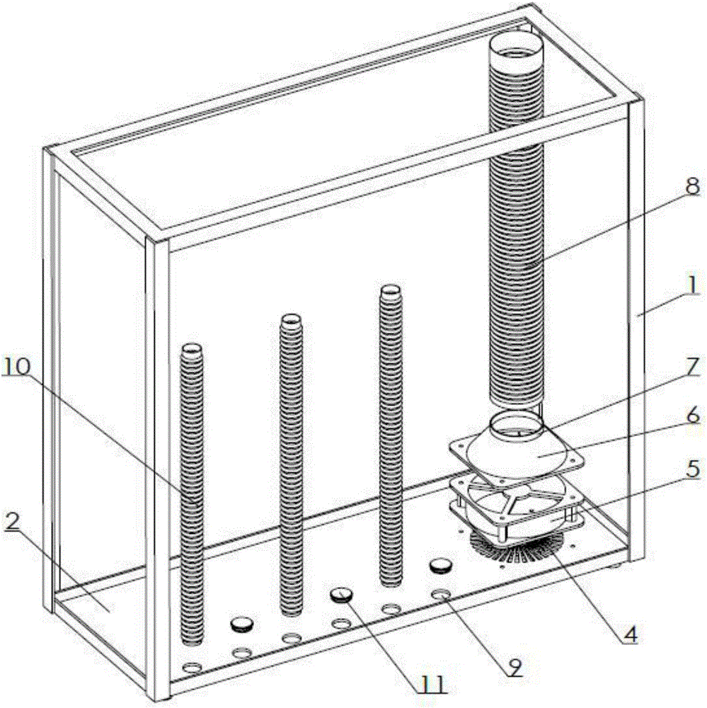 Guide pipe type forced convection bottom row computer case