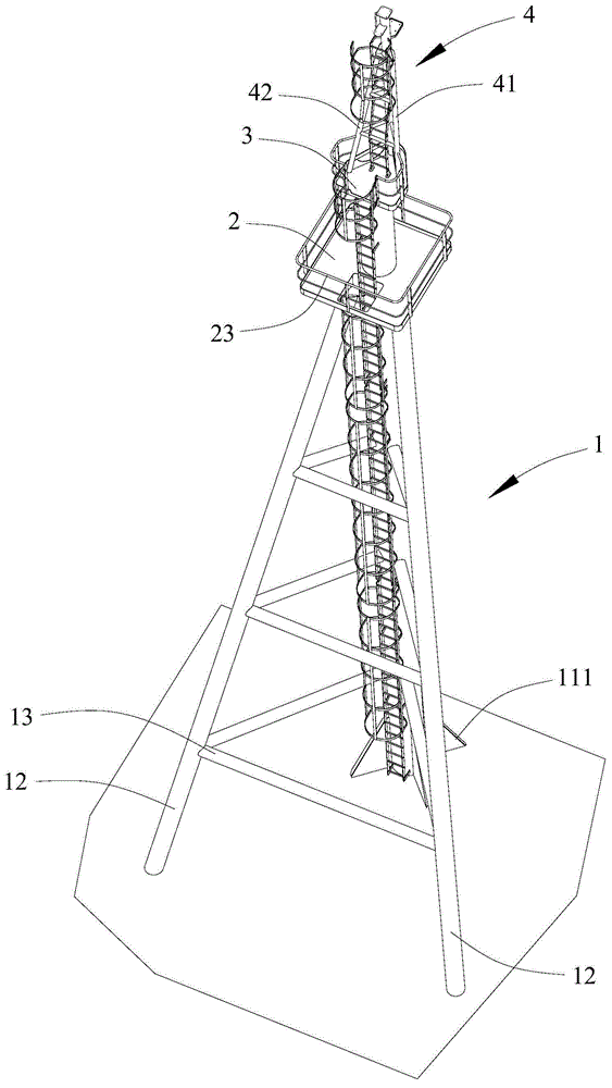 Sectional type bow mast