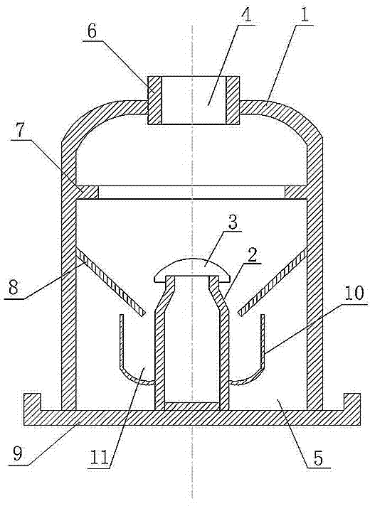Vertical open explosion tank with separable tank body and bottom