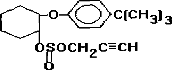 Acaricide composition containing propargite and bromopropylate with synergistic action