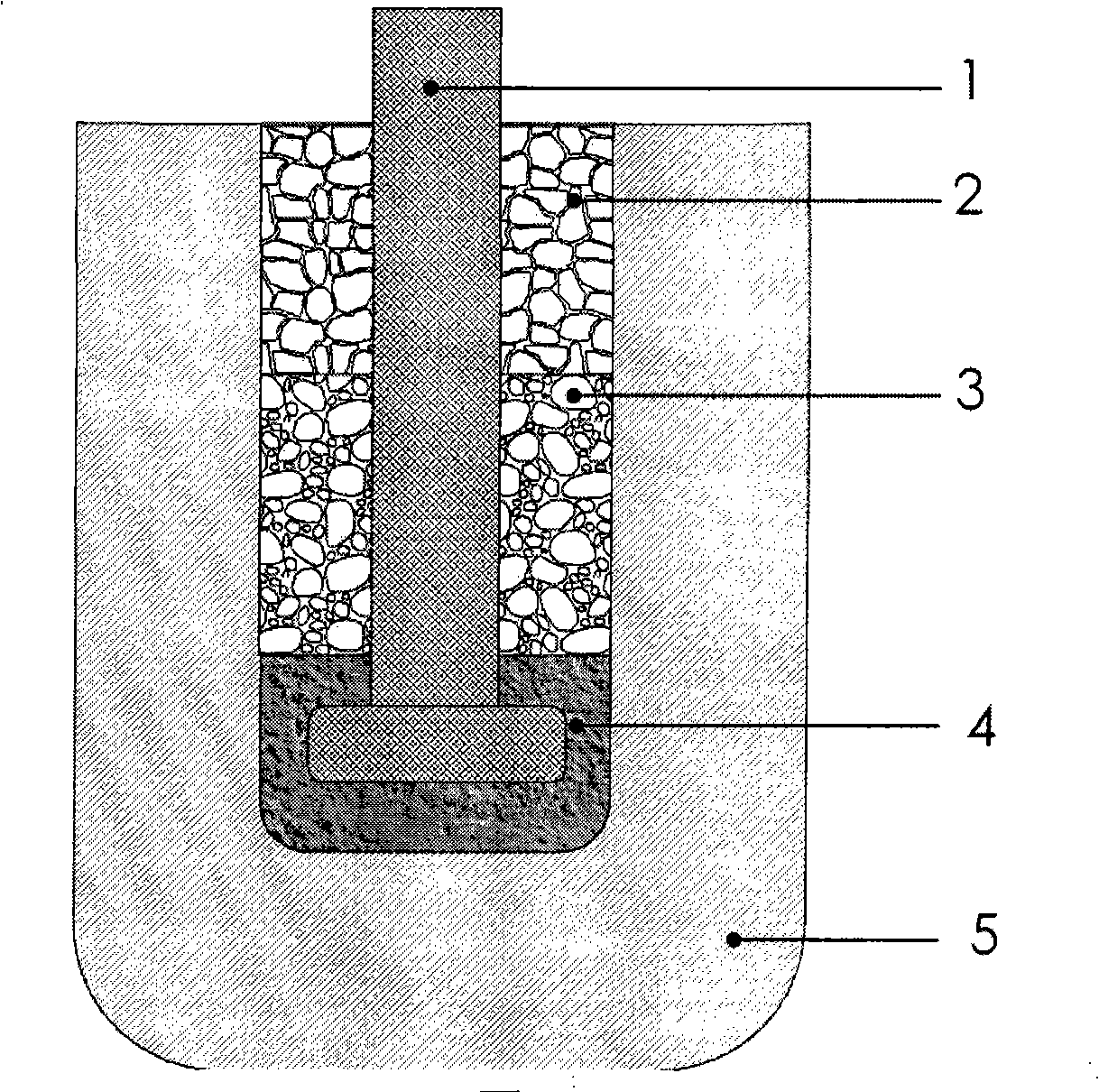 Connection structure of aluminum electrolysis ceramic matrix inert anode and metal guide rod, and preparation thereof