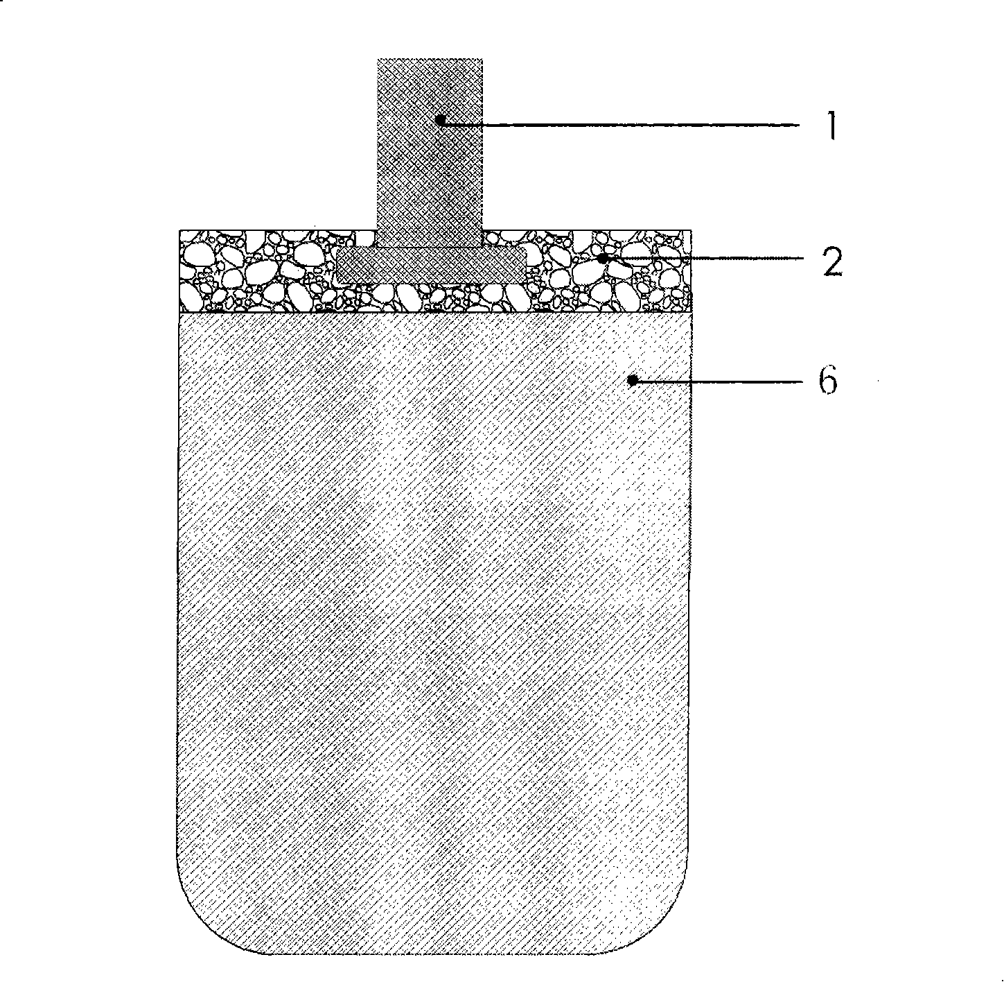 Connection structure of aluminum electrolysis ceramic matrix inert anode and metal guide rod, and preparation thereof